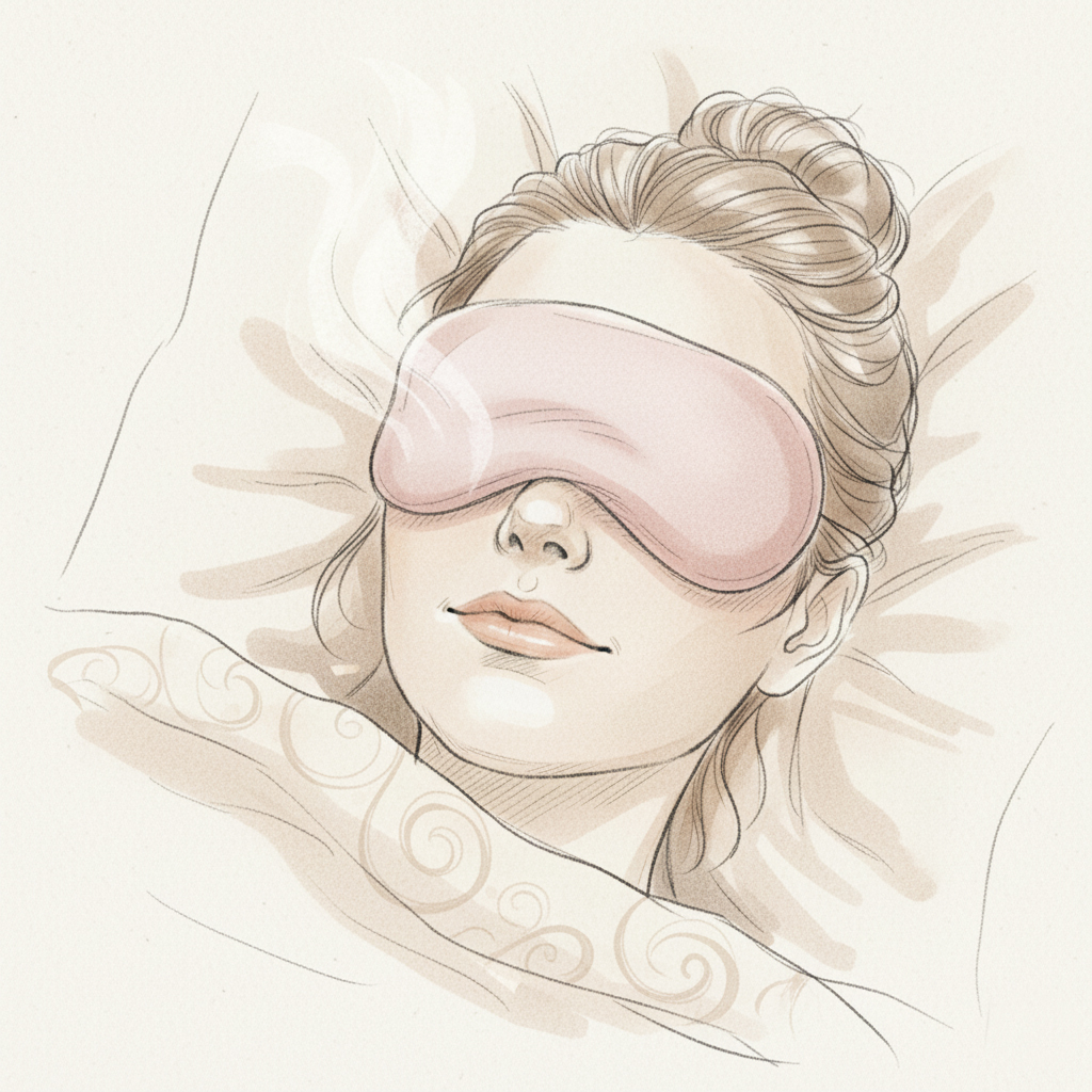 Entspannungshilfe: Augenkissen tiefenentspannt durch den sanften Druck des Augenkissens