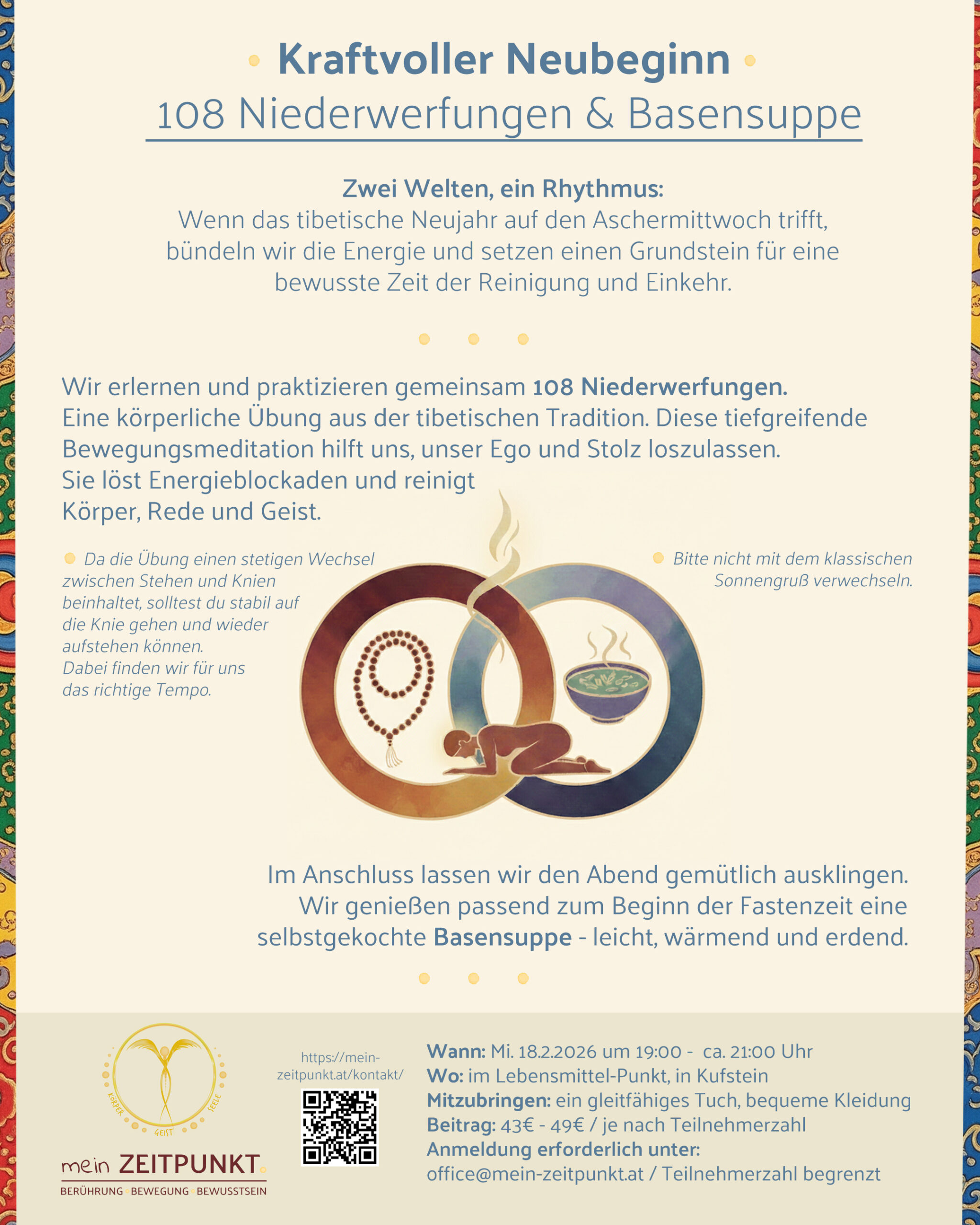 Auschreibung - wenn das tibetische Neujahr auf Aschermittwoch trifft